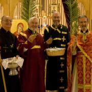 Fr. Geoff and other clergy celebrating Divine Liturgy